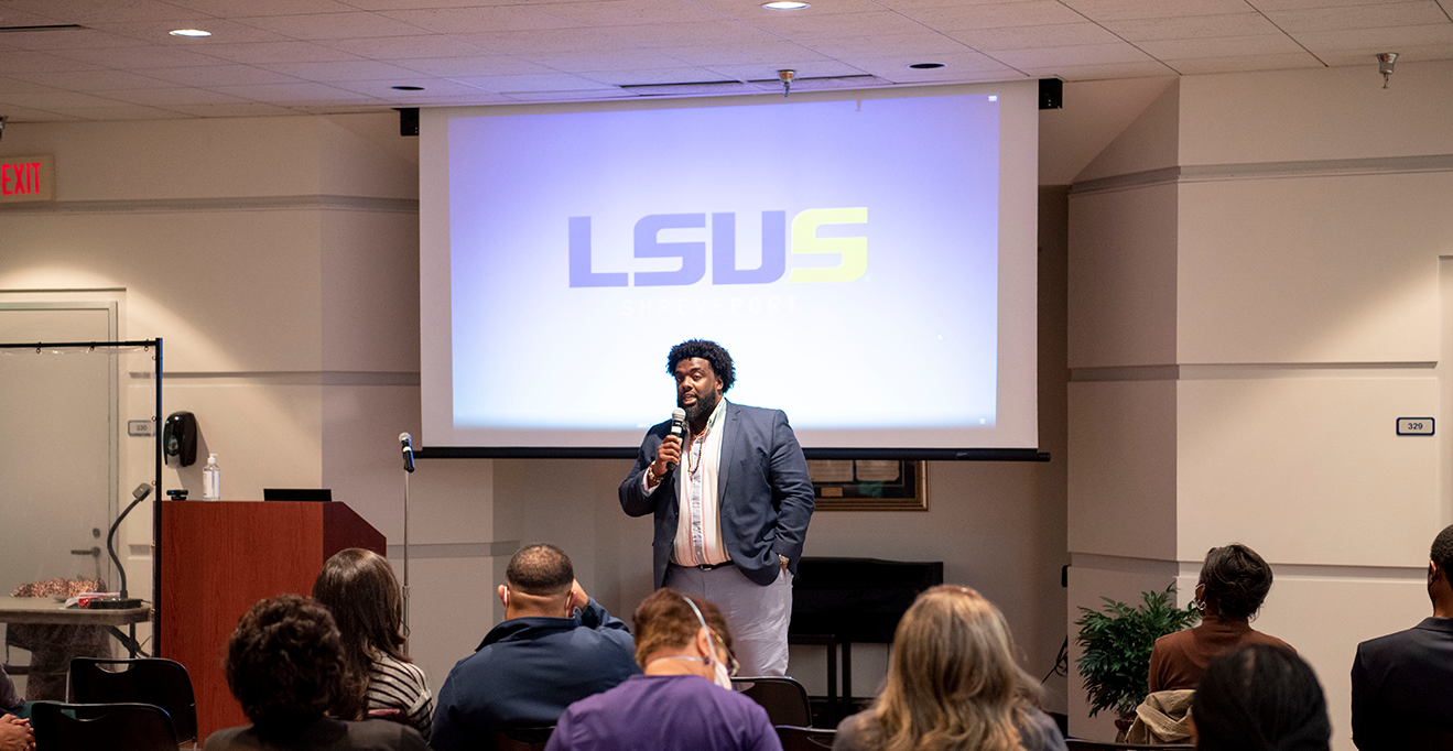 dr. russell ledet presents at LSU Shreveport