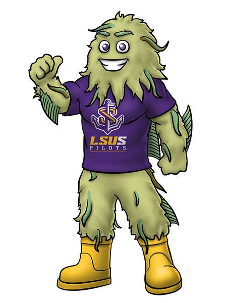 Different illustration of Rev the River Monster with more detail and shading